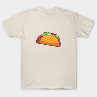 Taco Cartoon Illustration T-Shirt
